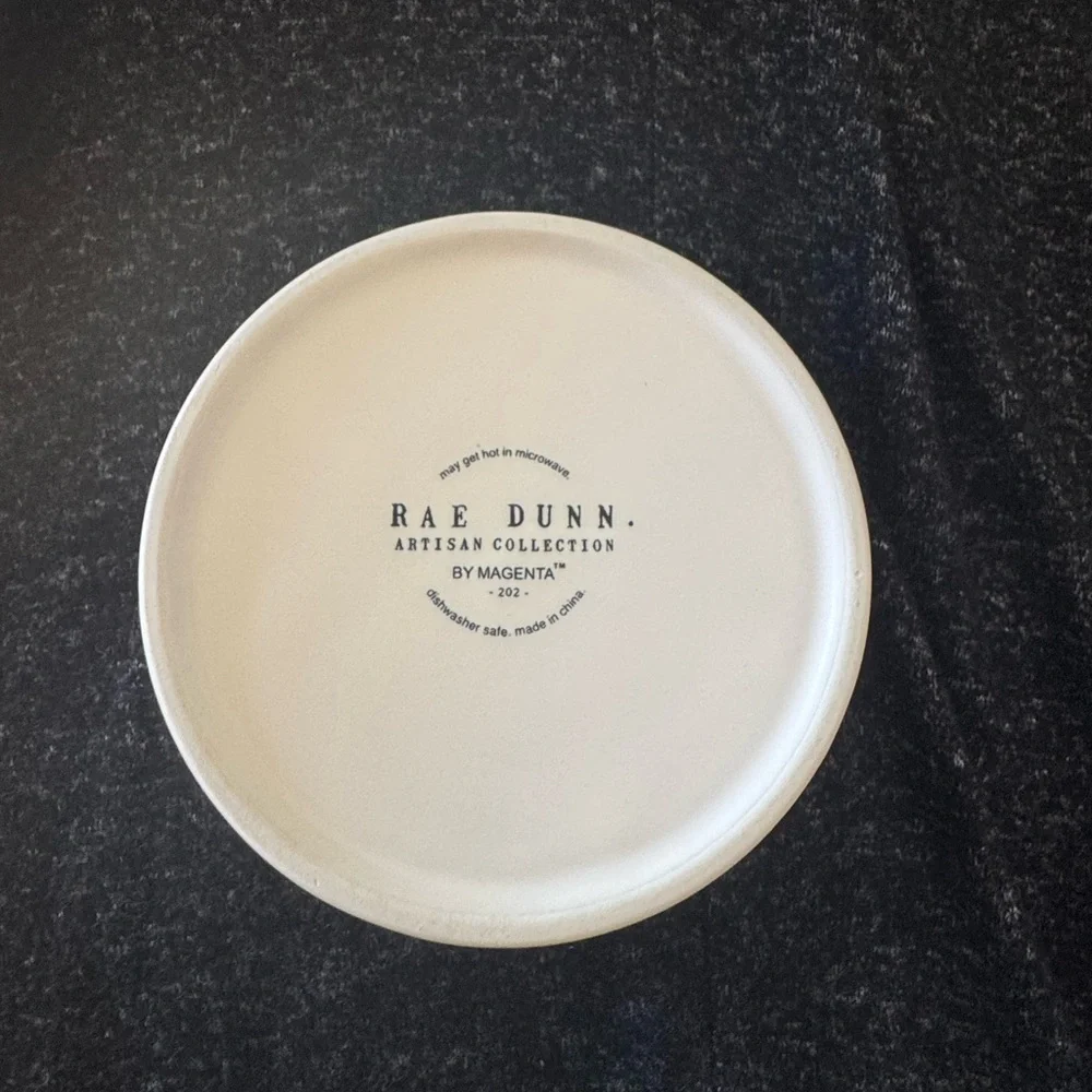 Rae Dunn Cream 'Queen' Small Pet Bowl